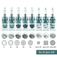 30/10/50 PCS BAYONET CARTRIDE remplacement pour Dr.Pen M8 Micro Needle 11 Pin / 36 broches / 5d Nano Micro Skin Eidling Tip Derma Stamp 220816
