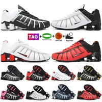 أعلى جودة shoxs رجال الجري أحذية في الهواء الطلق ثلاثية أسود أبيض معدني الفضة تسليم Oz NZ 0809 University Red Designer Sneakers المدربين الحجم 35-46