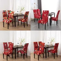 Sandalye PCS Modern Stretch Banquet Partisi Ev Tekstil Baskılı Slipcover Cover Christmas Chair