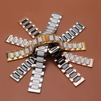 Watch Bands Stainless Steel Wrap Ceramic Watchband Strap Bracelet 12mm 14mm 15mm 16mm 17mm 18mm 19mm 20mm 21 22mm Fashion Diamond Band