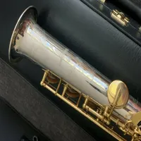 Japan Yanagisawa S-9930 Soprano Saxophone Model Silver Plated Body and Gold Key with Two necks & Leather case217n