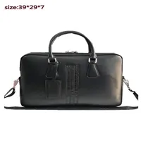 Mens designer luxury high-end boutique computer briefcase cross grain leather crossbody shoulder handbags borsello man sacoche cri216w