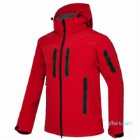새로운 남자 헬리 재킷 겨울 후드 ed 소프트 웰 바람 방수 및 방수 소프트 코트 쉘 재킷 Hansen Jackets Coats 1837 Red200o