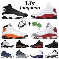 Лучшие баскетбольные туфли 13S Jumpman 13 мужчин Женщины высокий верхний красный кремневый гипер-королевский черный кот разводимый мужские кроссовки