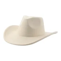Cowboyhuthüte für Frauen Mann Hut Solid Panama Wide Bim Casual Western Cowgirls Khaki Black Jazz Caps Sombrero Hombre Sombreros