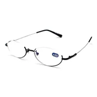 Zonnebril metaal omlaag semi -rand leesbril vergrootglas unisex anti blauw lichte computer brillen vrouwen mannen presbyopia oculos h5sunglasses