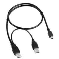 USB 2.0 Male a Male / Mini 5Pin Y PC Cargador + Cable de cable de sincronización de datos para el disco duro portátil de Iomega Ego