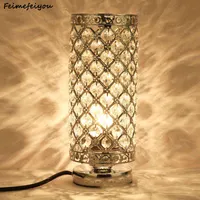2021 Simple Modern Crystal Table Lamp Ins Girl Warm en Romantic Slaapkamer Bedide Lamp Creative Decoration Touch Night Light H220423