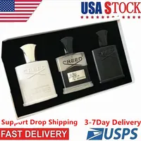 Conjunto de perfumes de 3 Perfume de Creed Aventus para homens Mulheres Coloque cheirar bem boa qualidade Capacidade de fragrância alta entrega rápida