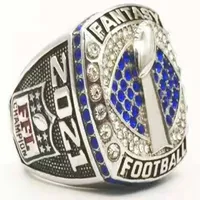 مجموعة شخصية 2021 Fantasy Football Championship Ring مع عرض COSSION'S CASE276Q