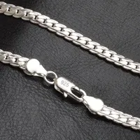 20 Inch 5MM Trendy Men 925 Silver Necklace Chain For Women Party Fashion Silver Figaro Chain Necklace Boy Accessories291S