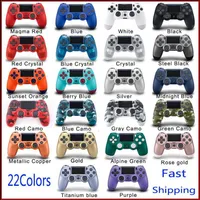 highe quality all function 22 Colors PS4 Controller double Vibration Joystick bluetooth Wireless Gamepad for Sony Play Station Wit2637