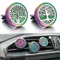Stainless steel Car Fragrance Diffuser Vent Clip Cars Air Freshener Perfume Clamp Aromatherapy Essential Oil Diffuser with Refill Pad