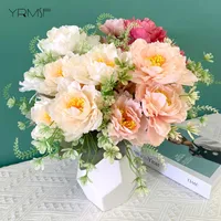 Decorative Flowers & Wreaths Artificial Peony Real Touch Fake Wedding Bouquets Plants For Home Garden Office Decoration DIY PlantsDecorative