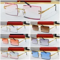 Glasshi carti 9065 occhiali da sole di lusso di moda Sun Shade Composite Metal Texless Optical Frame Ottico Classico Occhiali da sole oro quadrati per donne con scatola originale