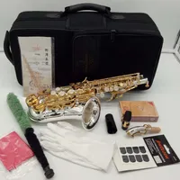 Yanagisawa kavisli soprano saksafon sc-9937 nikel gümüş pirinç sax ağız yamaları pedler sazlık bükme boyun208k