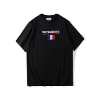 Vetements T Shirt Erkek Kadınlar 11 Yüksek Kaliteli Fransa Bayrak Nakış Tişört Gündelik Yaz Stili Top Tees Vetements T Shirt H0913227K