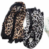 Design della moda sexy leopardo dot bacchette viscosa sciarf sciarpa di alta qualità collo di alta qualità autunno foulards inverno musulmano hijab sjaal 220628