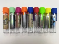 Packwoods Bouteille vide tubes en verre prérollés avec boucles de silicone colorées autocollants Boîtes à cadeaux magnétiques Kits d'emballage