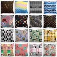 100 Designs Designer Letter B C D G L P Delicate Decorative Pillow Cushion Pillowcase Print Fashion Throw Cushions Pillows Covers Home Textiles