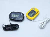 Mini Digital Fish Aquarium Thermometer Tank with Wired Sensor battery included in opp bag Black Yellow color