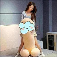 Fun Kawaii Long Penis Plush Toys travesseiro sexy Simulação de travesseiro engraçado para casa para namorada233k294n