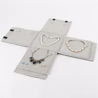 Bolsas de joyas Portes de almacenamiento de joyería de terciopelo portátiles Portes Pendientes de collar Pendientes R323B
