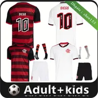 2022 2023 Flamengo Kids Soccer Maglie da calcio Set Camisa Futebol E.Ribeiro David Luiz Diego Gabi B B.Henrique de Arrascaeta 22 23 Tracksuits Shirt da calcio Shocks