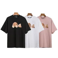 T 셔츠 디자이너 Tshirt Palm Shirts 남자 소년 소녀 땀 티 셔츠 인쇄 곰 대형 통기성 캐주얼 천사 티셔츠 100% 순수면 크기 L XL