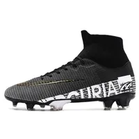 Chaussures de football masculin adultes enfants TF / FG High Ankle Boots Football Boots Grass Training Footwear Footwear Trend Mens Sneakers 35-45 220513