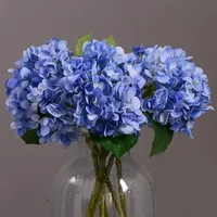 Dekoratif Çiçek Çelenkler 6pcs Yapay Bitkiler Hydrengea Sahte Şakayık İpek Çiçek Gelin Buket Düğün Ev Partisi Dekorasyonu W