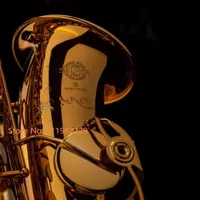 Alto Saxophone Coffee Graved Gold E Flat Eb Sax med Case Accessories307Z