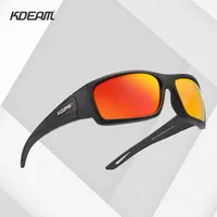 Sunglasses KDEAM Light Weight Sport For Men Poalrized Brand Design Mirror UV400 Lens Safety Protective Sun Glasses With Box