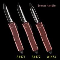 Мини оригинальный размер микро автоматический нож utx 85 авто ножи карманный нож атлас готовый запатентованный на заказ винты с ЧПУ черный цвет