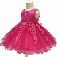Платья девочки для маленьких девочек платье 2022 Летняя детская кружевная вечеринка на 1 -летний день рождения.