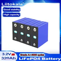 Liitokala 3 2V 300AH 310AH LIFEPO4 Cellbatterier DIY 12V 24V 320AH Laddningsbart batteripaket för elbil RV Solenergi Sto212J