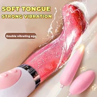 Masseur sexuel Masseur de langue Toys Toys pour femmes Pussy Licking G-spot Nipples Stimulateur Vagina Clitoris Masturbator Dildo Vibrateurs Adult