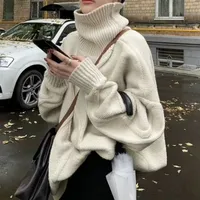 Mozuleva 2020 Herbst Winter Pullover Basic Sweater Frauen Weiche Kniited plus übergroßes Tuetleneck Koreaner Modepullover LJ201112