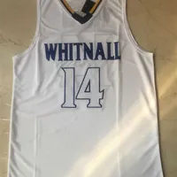 SJZL98 Whitnall High School Falcons Tyler Herro # 14 Navy Blue Retro College Basketball Jersey Stitched Top Quality Embroidery