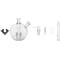 OSGREE Rökning Tillbehör 14mm Female Mega Globe Glass Bubbler Mynstycke Whip Adapter Water Pipe Bong Kit