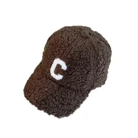 Lettera semplice e facile da usare C berretto da baseball femmina autunno e versione coreana invernale faccia piccolo cappello caloroso downy man t220726