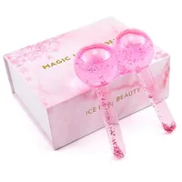 2PCSBox Large Beauty Beauty Ice Hockey Energy Crystal Ball Globes Water Wave para massagem no rosto e olho 220518