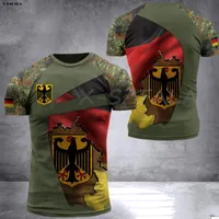 Erkek Tişörtler Alman Kartal Ordusu Ülke Bayrak Çarşı Arması Veteran Asker 3d Tam Baskılı Yuvarlak Boyun T-Shirt Erkek Kadın Brasil Günlük Tee To