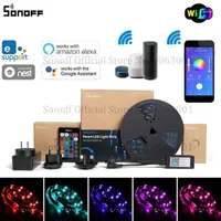 L1 Inteligentna LED Light Strip Ściemniana Wodoodporna WiFi Elastyczny RGB Lights Pracuj z Alexa Google Home, Dance Music1
