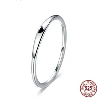 solid 925 sterling silver ring with enamel heart for women and girl gift jewelry wedding decoration on 278E