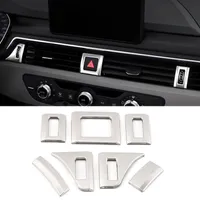 Accessori per auto inossidabile Vent Air Outlet Adesivo Coperchio Cover interno Decorazione per Audi A4 A5 S4 S5 B9 2017-2020265F