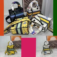 مصمم المطرز Diana Bag Bag Ladies Highlend Mini Cashing Clors من Arabesque Print Brilliant Starry Pattern Luxury AAA BRIBAG مع رسالة 24 سم