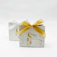 ラマダンカリームギフトベージEid Mubarak Candy Packaging Boxes Muslim Islamic Festival Bag Family Dinner Favors Decoration Gift Box J220714