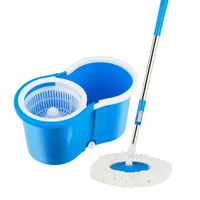 Hand Press Rotary Mops With Plastic Basket Dual Drive Hands Wash Free Rotate Mop Household Cleaning Tools 520 H1