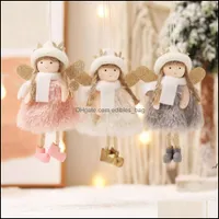 Christmas Decorations Festive Party Supplies Home Garden Decoration Angel Doll Pendant Tree Hanging Ornaments Xmas Crafts Ees Decor Kids G